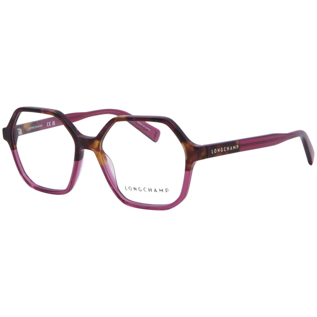 Longchamp LO2740 654 Eyeglasses Women`s Cyclamen/havana Full Rim 51mm