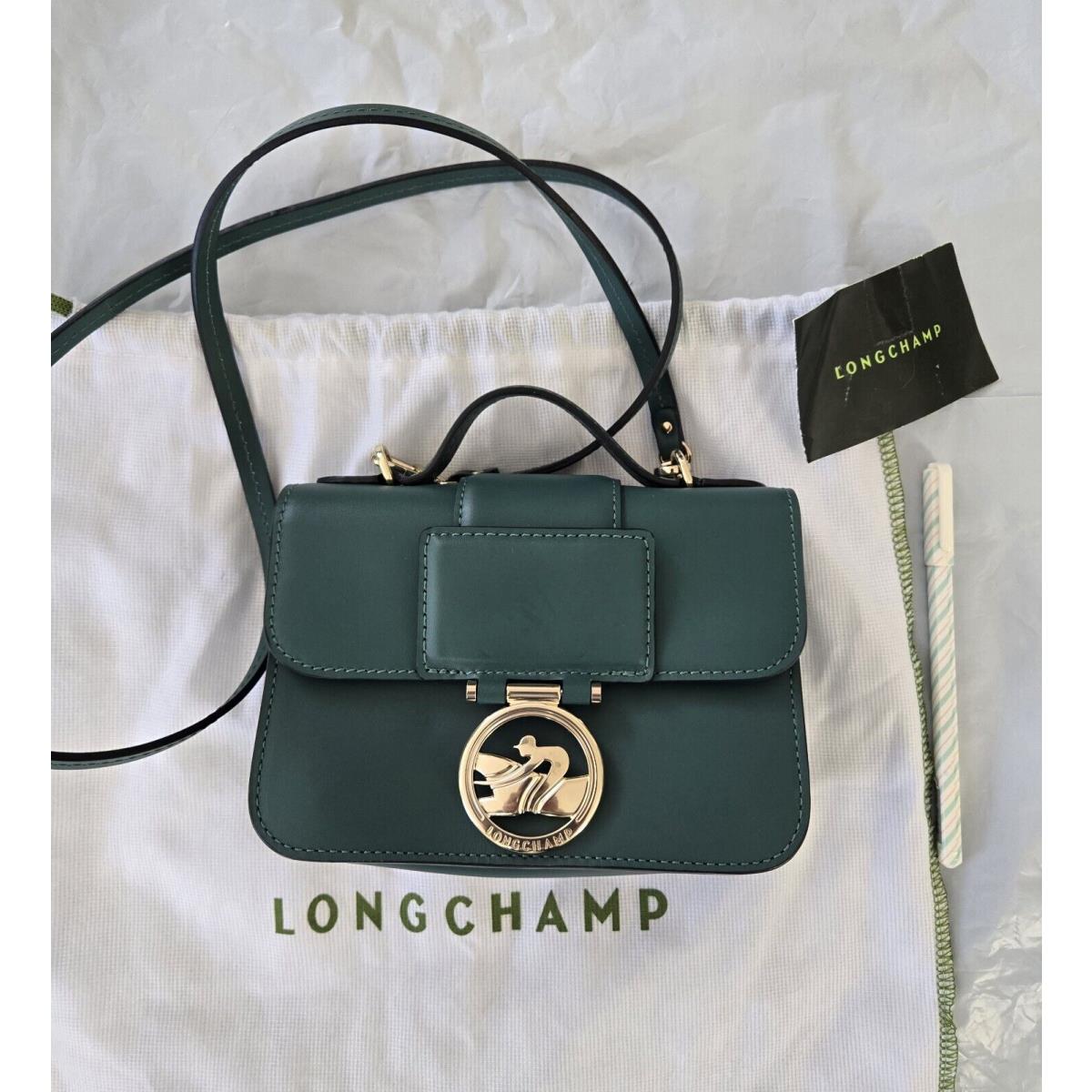 Longchamp XS Box Trot Crossbody Green Boxtrot Leather Handbag