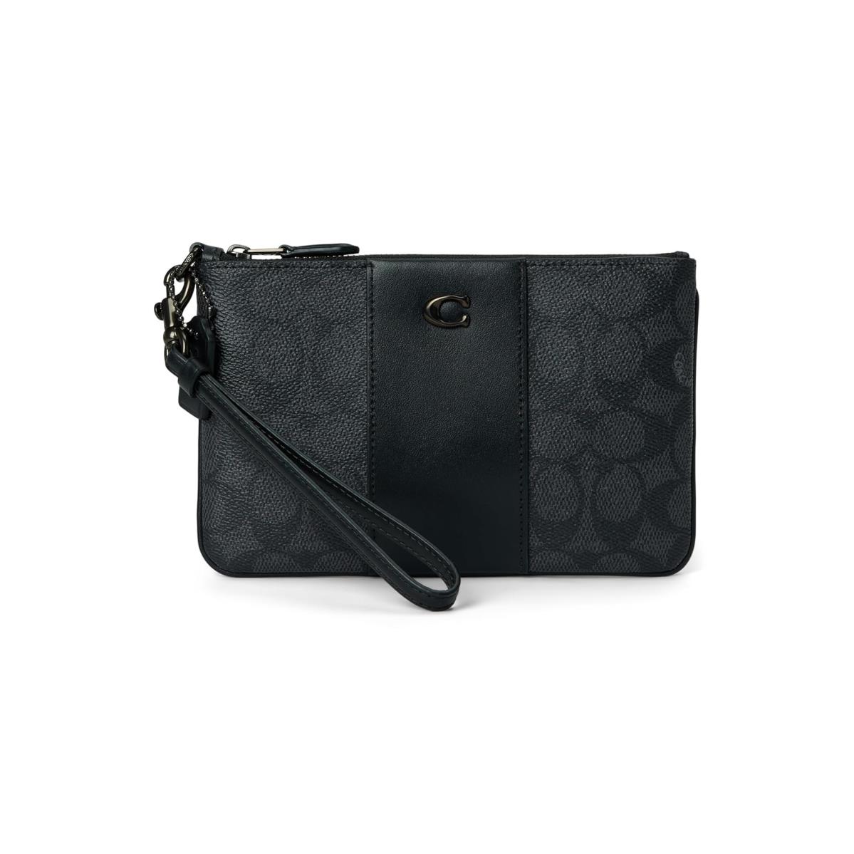 Woman`s Handbags Coach Small Wristlet Charcoal Black