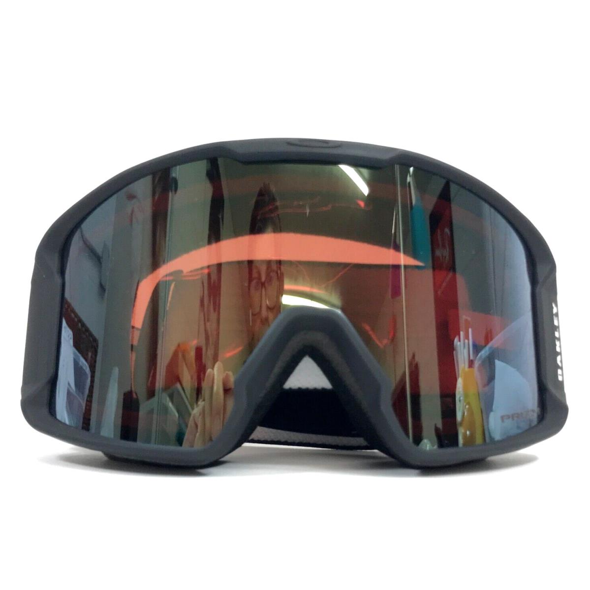 Oakley Snow Goggles Line Miner M OO7093-6800 Matte Black w/ Prizm Sage Gold Gbl - Frame: Black, Lens: Gold