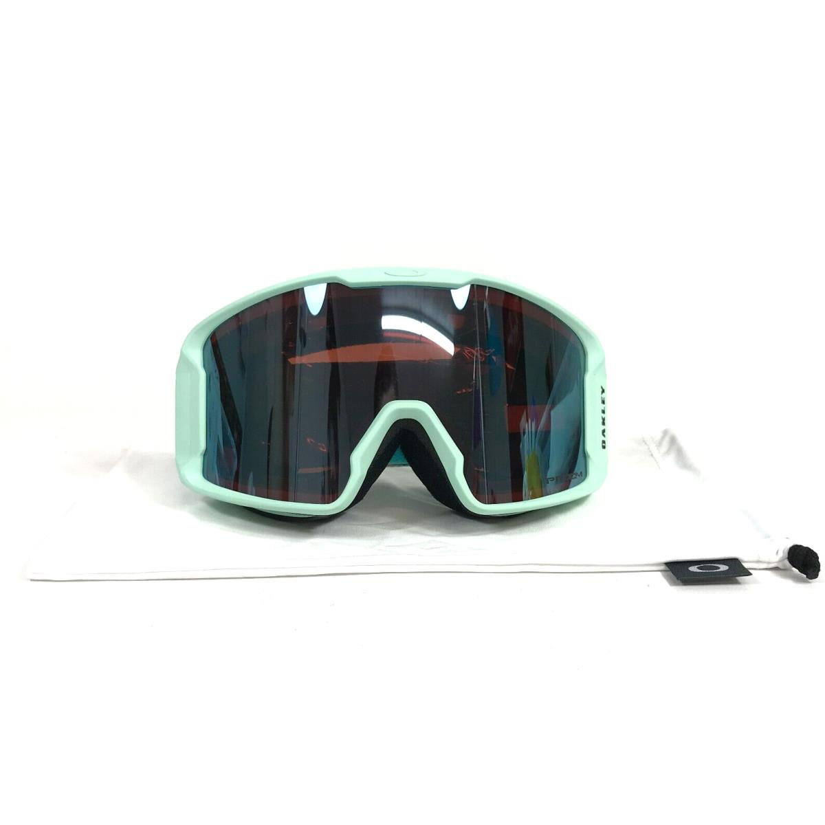 Oakley Snow Goggles Line Miner XM OO7093 Jasmine Celeste Camo w/ Prizm Sapphire - Frame: Blue, Lens: Blue