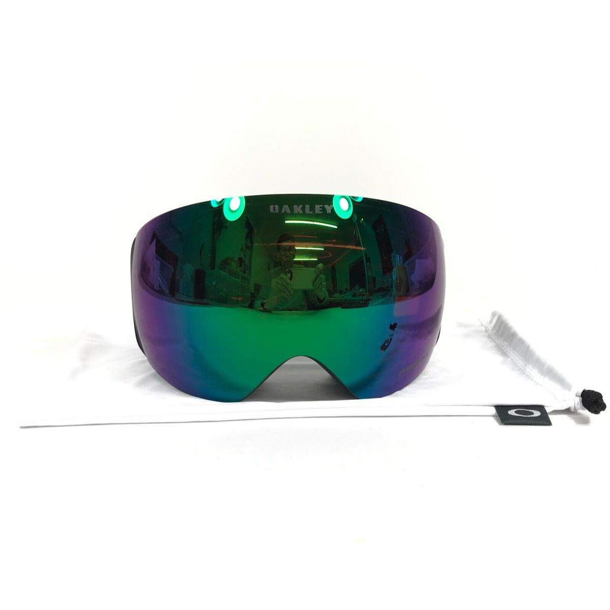 Oakley Snow Goggles Flight Deck L OO7050-A700 Blue Dynamic Flow with Prizm Jade - Frame: Blue, Lens: Green