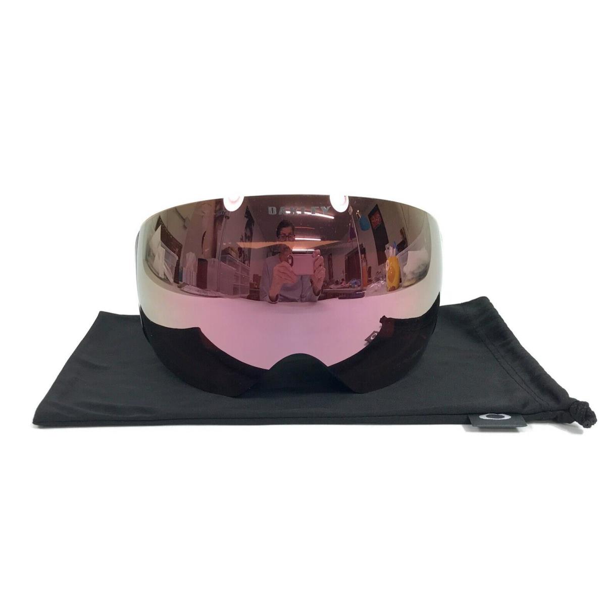 Oakley Snow Goggles Flight Deck L OO7050-C100 Matte Black w/ Prizm Rose Gold Gbl - Frame: Black, Lens: Pink