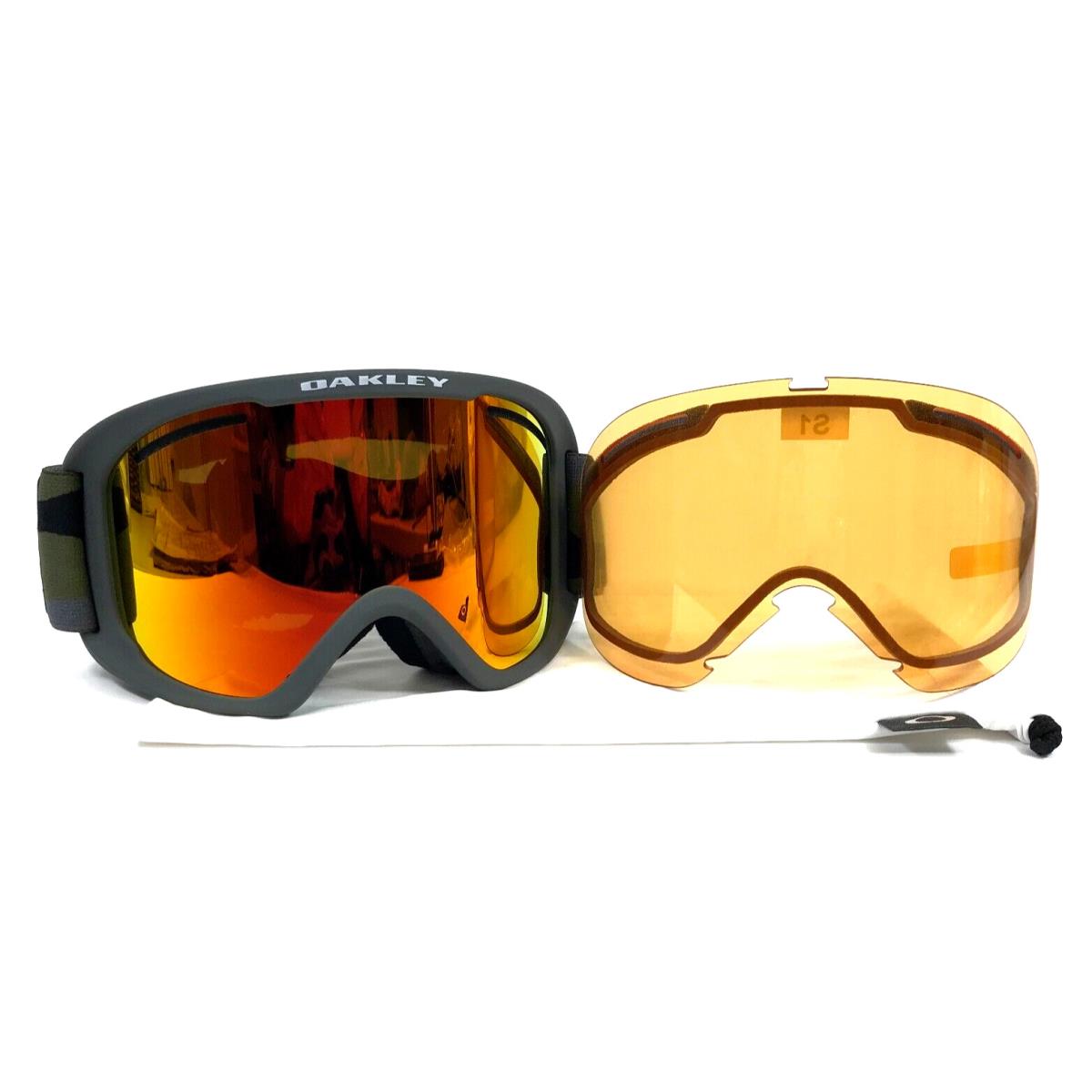 Oakley Snow Goggles O-frame 2.0 Pro XL OO7112-7100 Brush Camo w Fire Persimmon