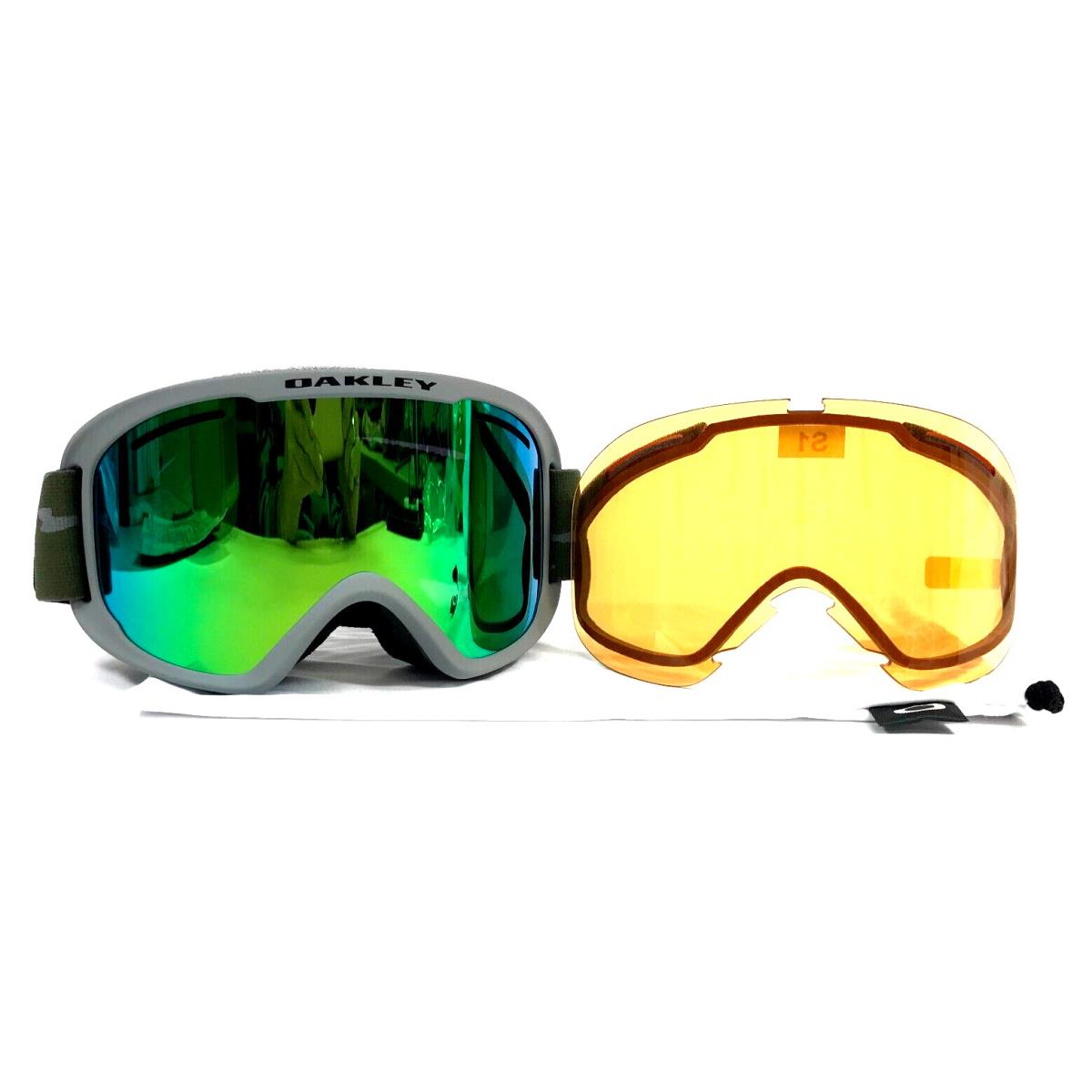 Oakley Snow Goggles O-frame 2.0 Pro XM OO7113-71 Grey Camo Prizm Jade Persimmon