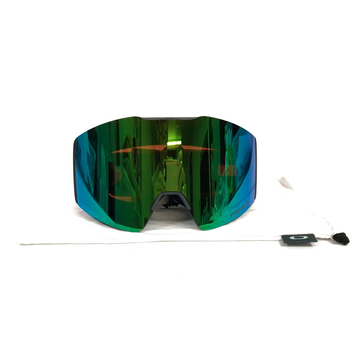 Oakley Snow Goggles Fall Line XM OO7103-2100 Dark Grey with Prizm Snow Jade Gbl - Frame: Gray, Lens: Green