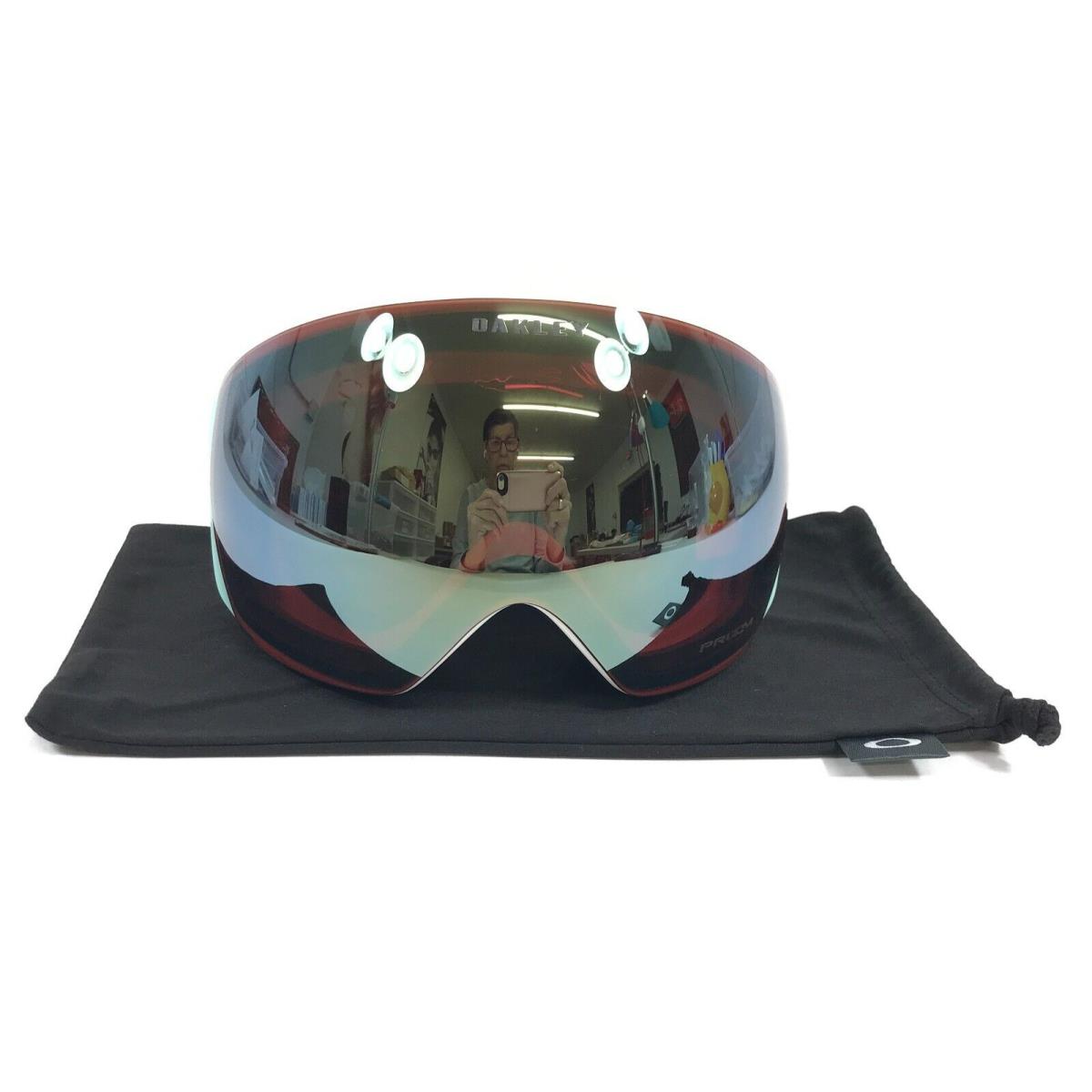 Oakley Snow Goggles Flight Deck L OO7050-C400 Jasmine Crystal w/ Prizm Sage Gold