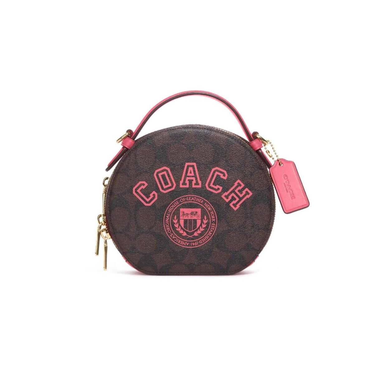 Coach Canteen Crossbody In Signature Canvas with Varsity Motif Brown CB870