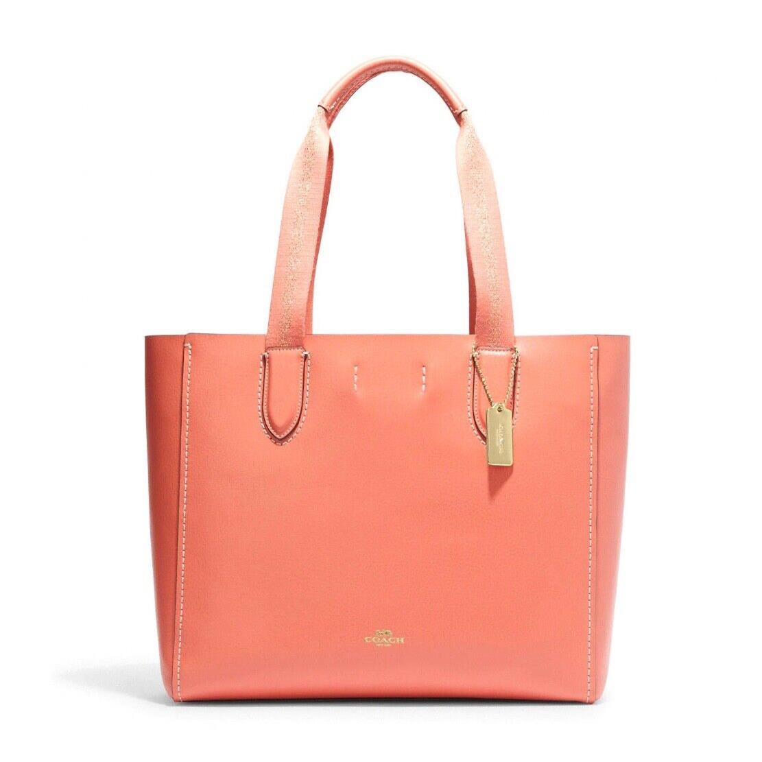 Coach Women`s Pebble Leather Derby Tote Bag Light Coral 58660