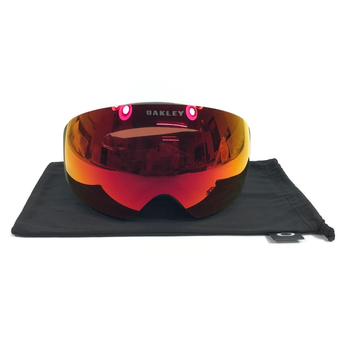 Oakley Snow Goggles Flight Deck M OO7064-C100 Dark Brush Crystal w/ Prizm Torch - Frame: Multicolor, Lens: Red