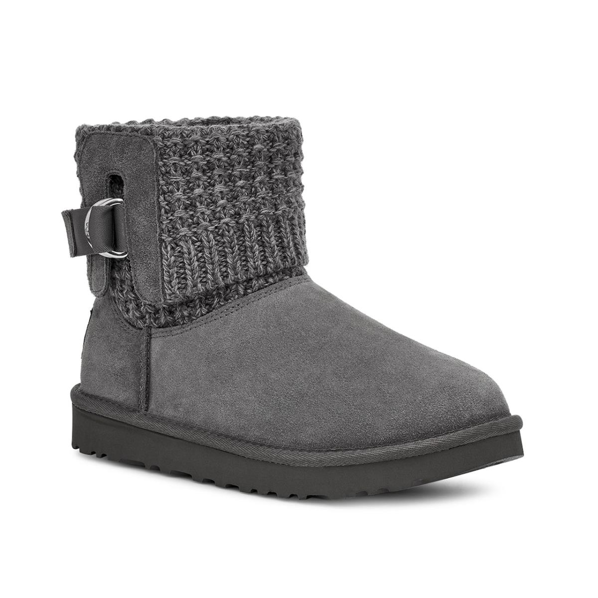 Woman`s Boots Ugg Classic Solene Mini Bootie Grey