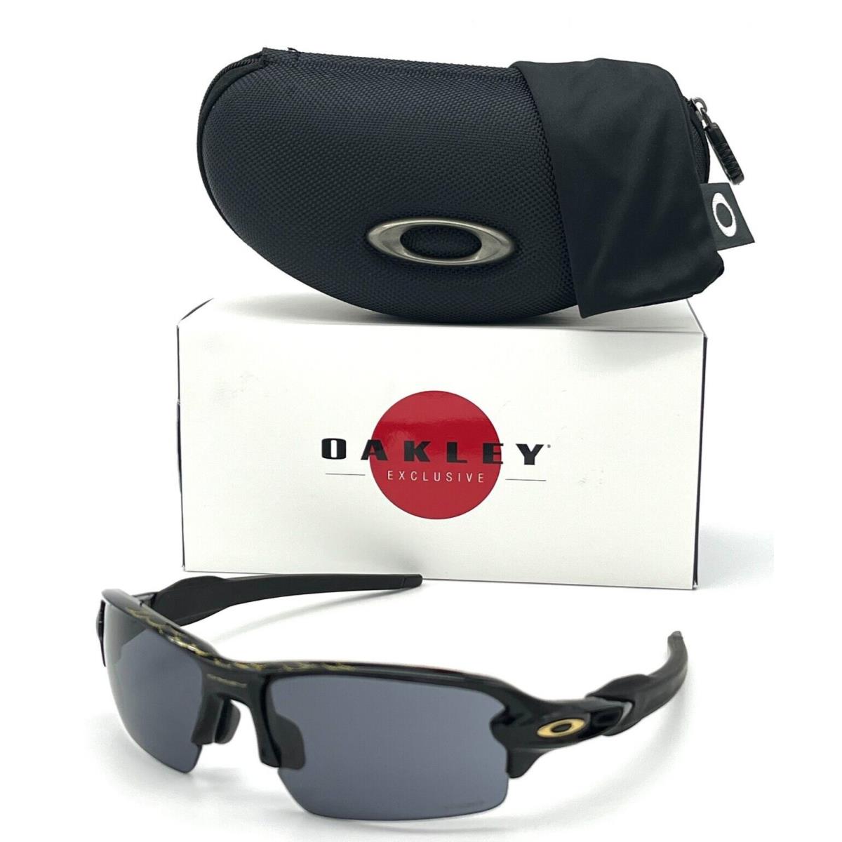 Oakley Flak 2.0 A OO9271-47 Black Jpn Gold Scales / Prizm Gray 61mm Sunglass