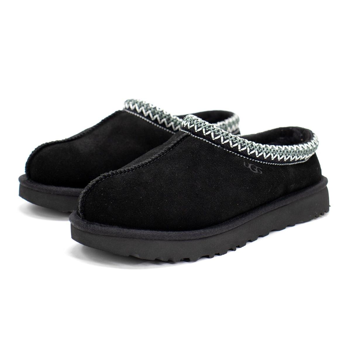 Ugg Tasman Sheepskin Lined Suede Slip-on Shoes Women`s Outdoor Slipper Black