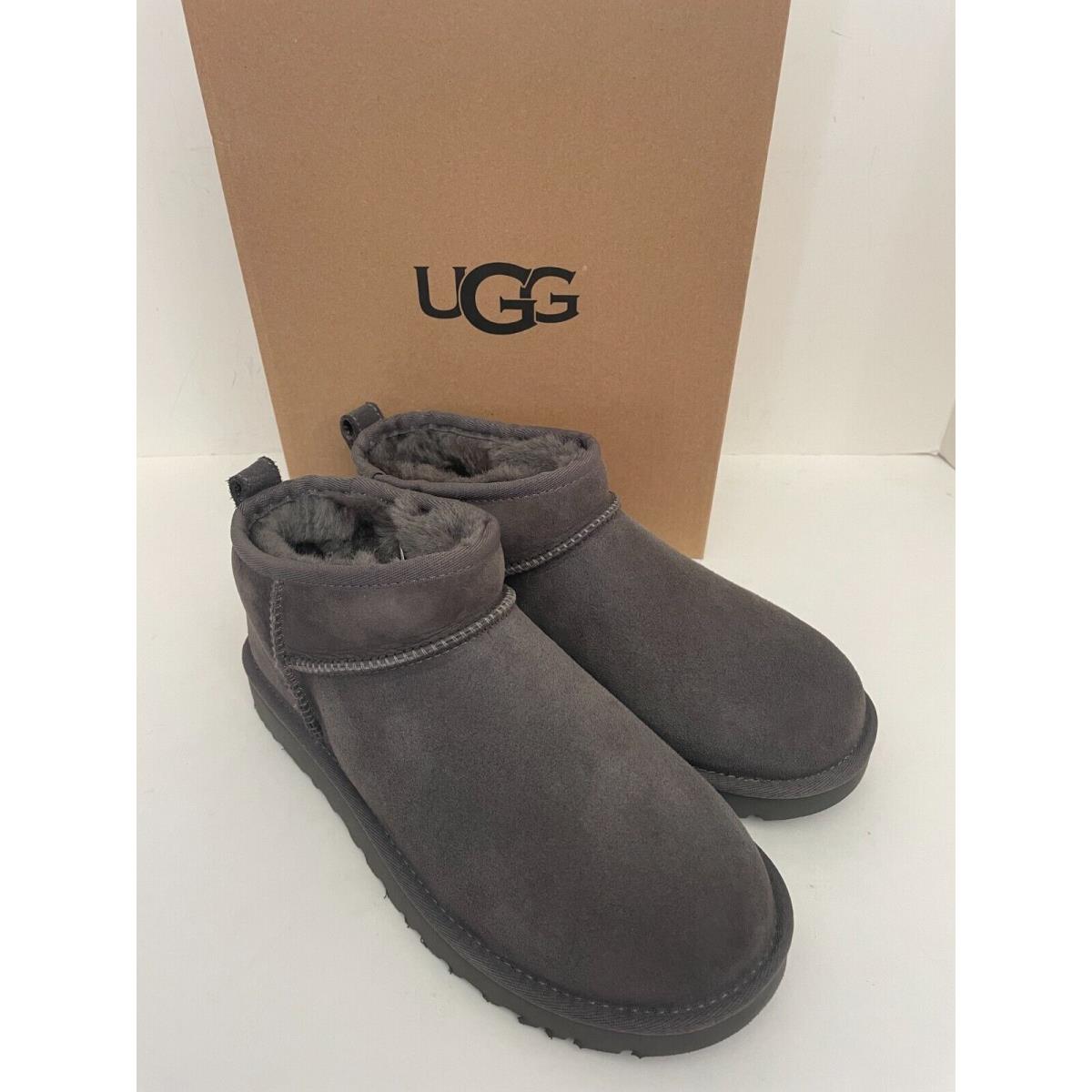 Ugg Classic Ultra Mini Grey Suede Boots