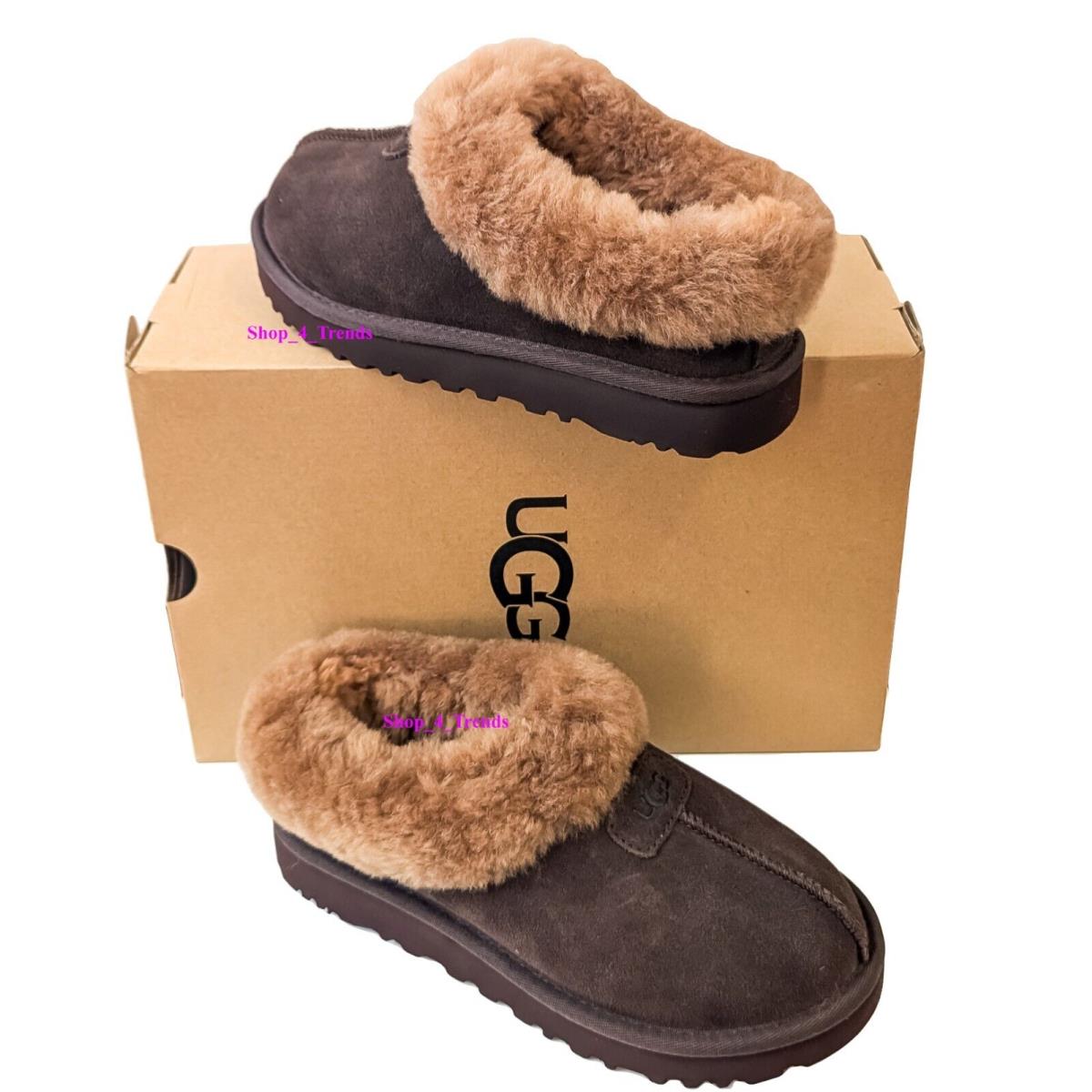 Women`s Shoes Ugg Brand Classic Comfy Tazzette Warm Slippers Burnt Cedar