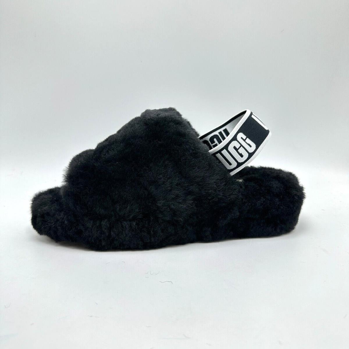 Ugg Fluff Yeah Slide Black Women`s Slide 1095119-BLK sz 6