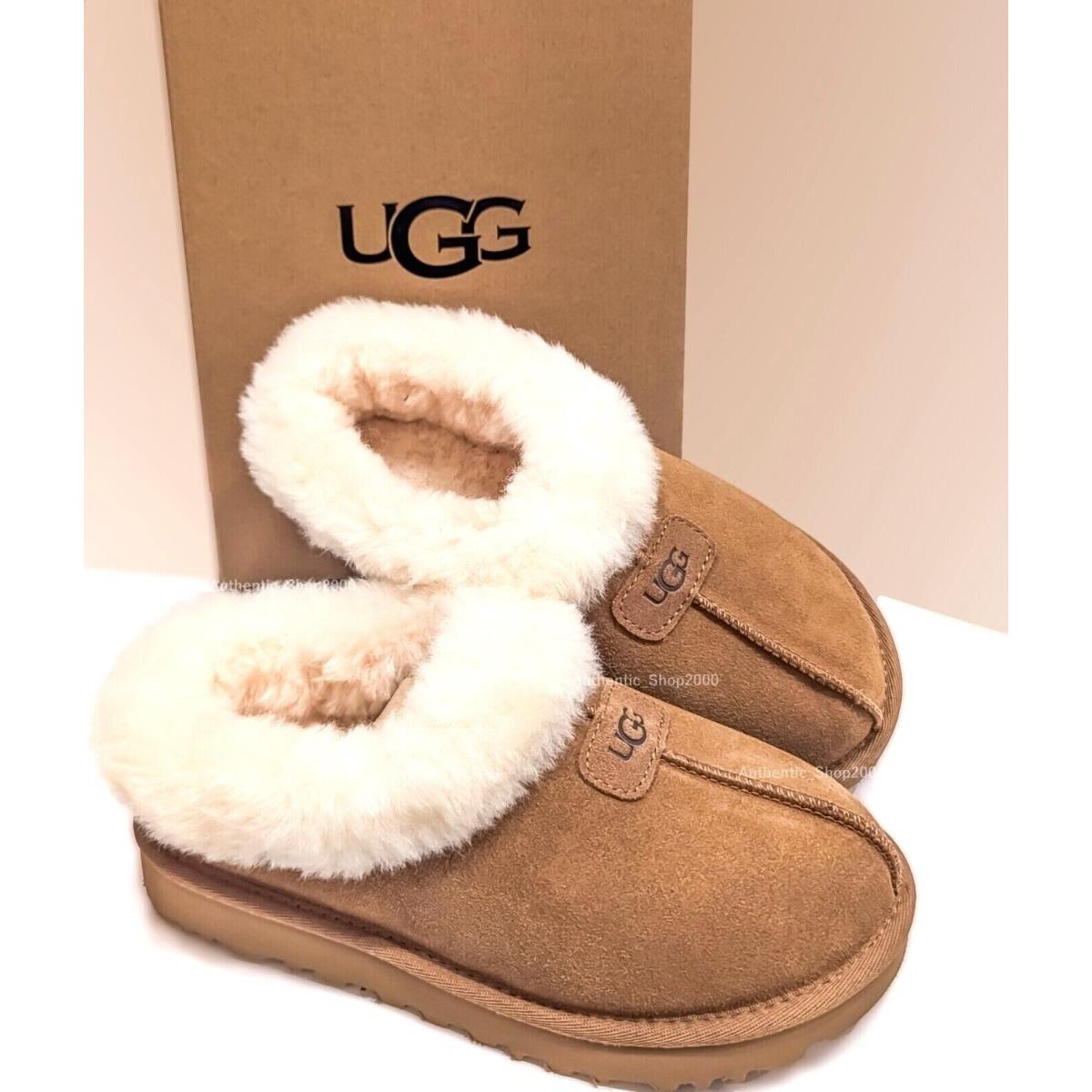 Ugg Brand Women`s Tazzette Collar Slippers Shoes Chestnut