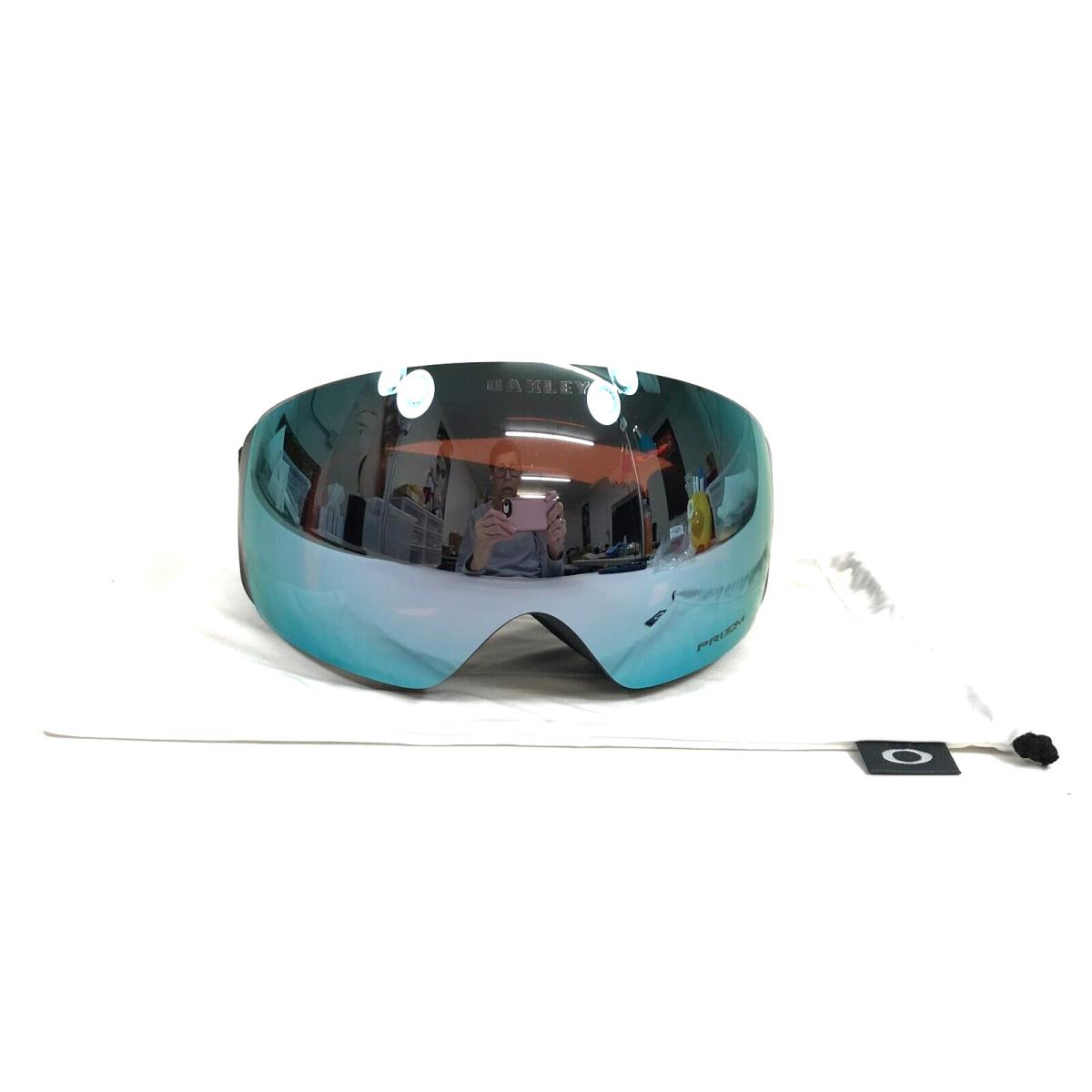 Oakley Snow Goggles Flight Deck A OO7074-9200 FP Black with Prizm Sapphire Gbl