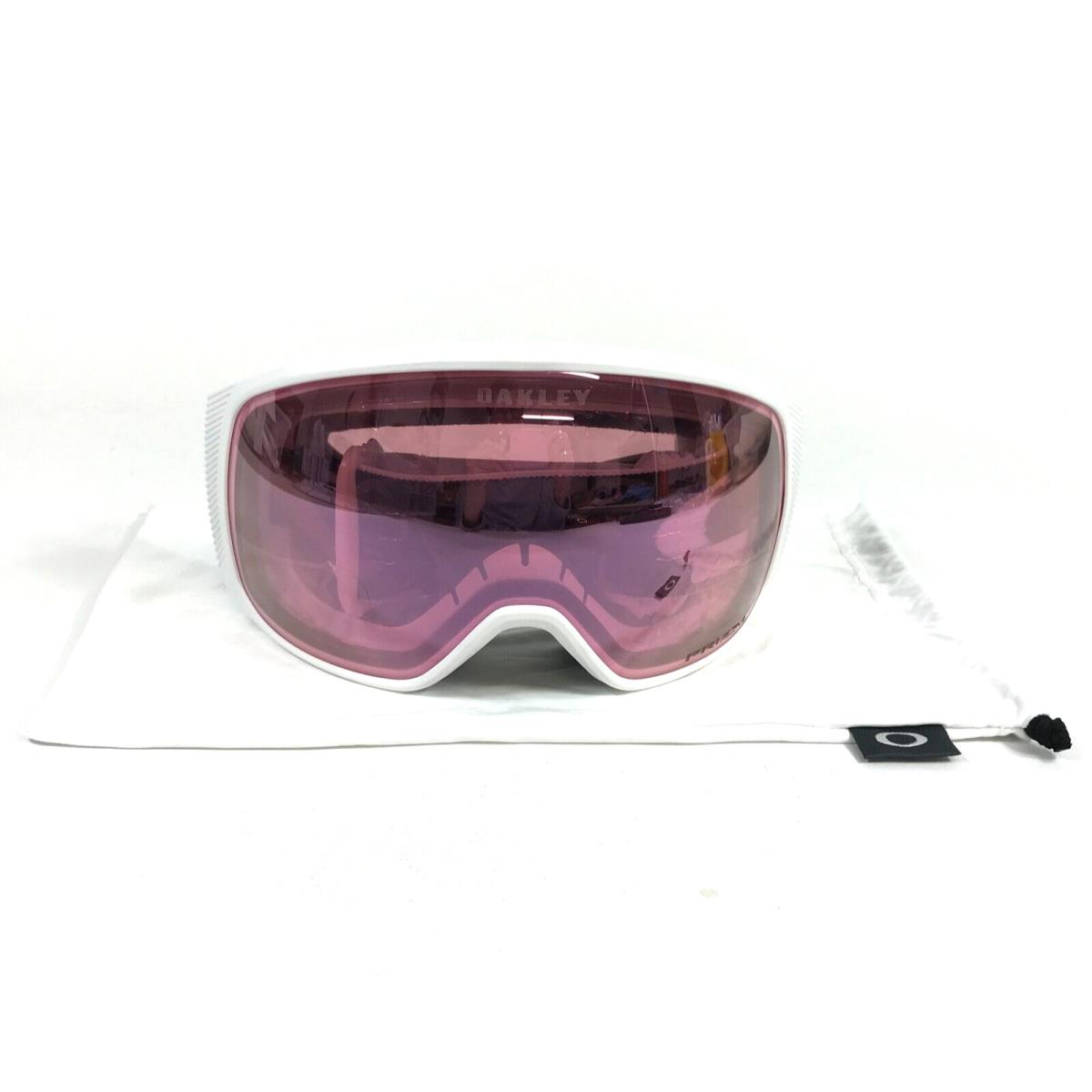 Oakley Snow Goggles Flight Tracker M OO7105-0900 Matte White with Prizm Hi Pink - Frame: White, Lens: Pink