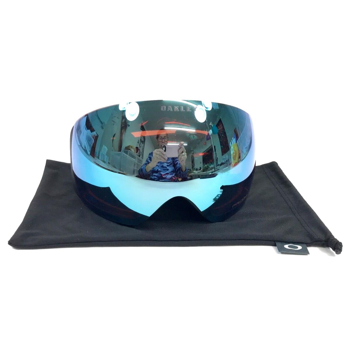 Oakley Snow Goggles Flight Deck L OO7050-B600 Poseidon Haze Prizm Sapphire Lens - Frame: Blue, Lens: Blue