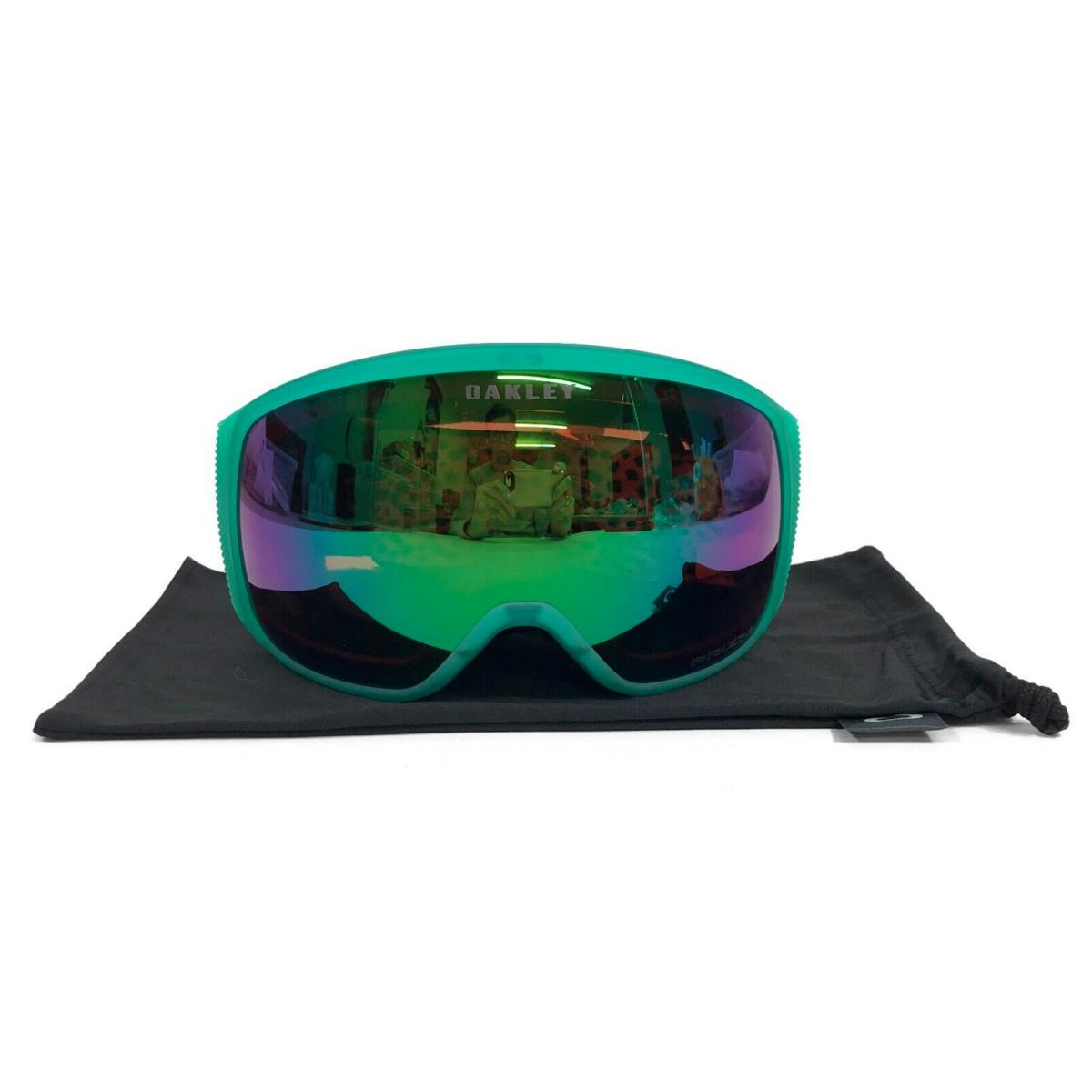 Oakley Snow Goggles Flight Tracker M OO7105-5700 Black Habitat w Prizm Snow Jade