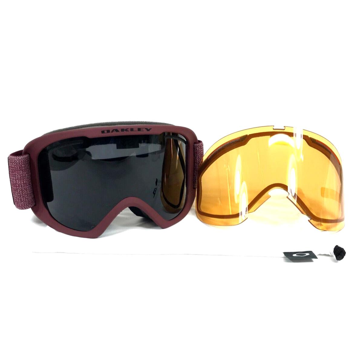 Oakley Snow Goggles O-frame 2.0 XL OO7112-7100 Heathered Grenache Pair of Lenses