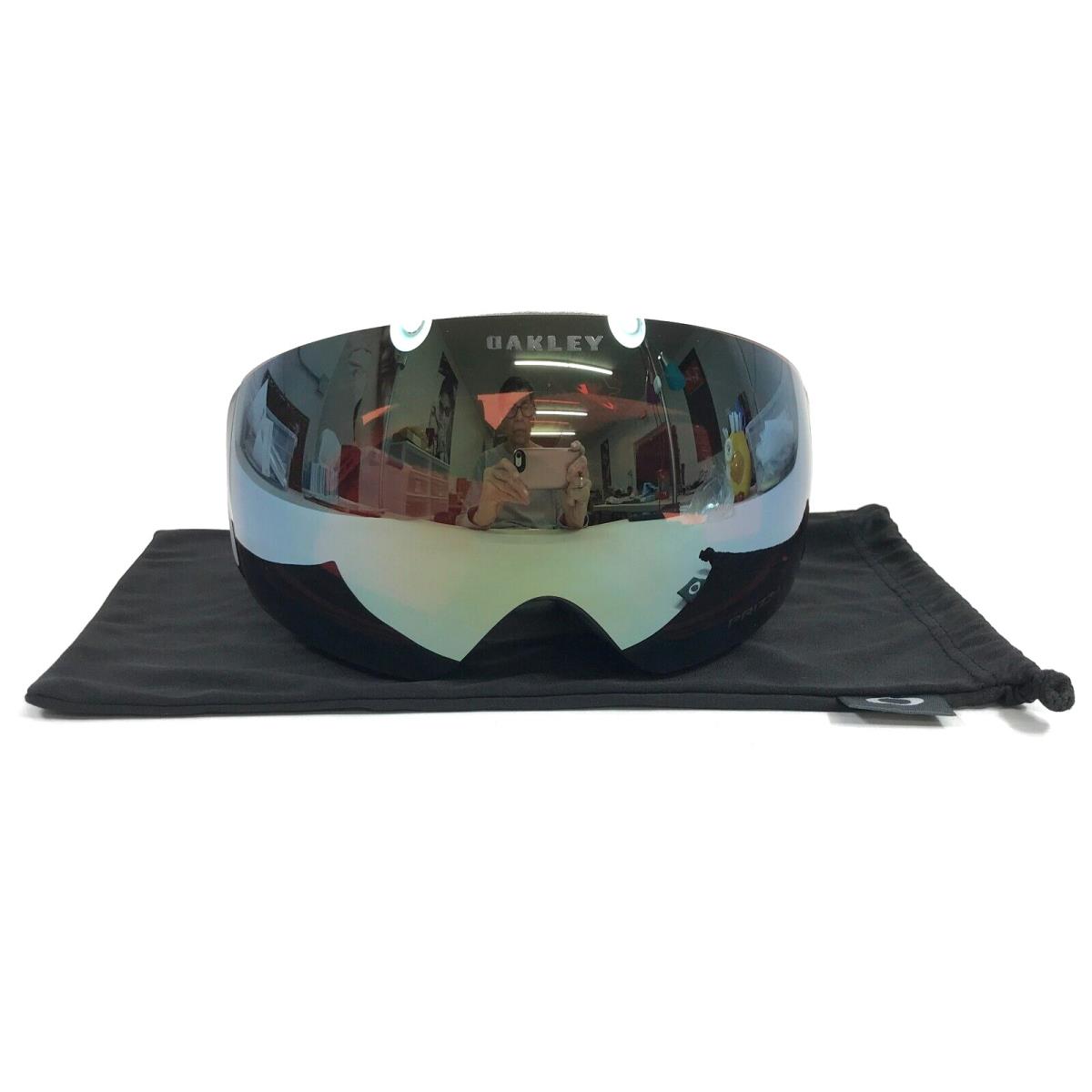 Oakley Snow Goggles Flight Deck M OO7064-C700 Matte Black w/ Prizm Sage Gold Gbl - Frame: Black, Lens: Green