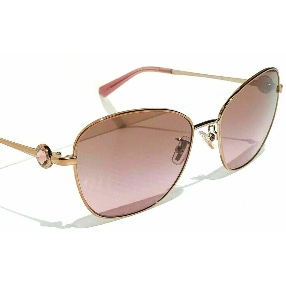 Coach Gia Crystal Butterfly Jeweled Rose Gold Frame Women`s Sunglasses L1070