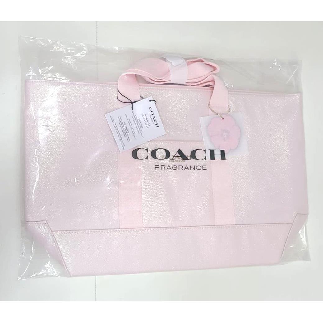 Coach Fragrance Tote Bag Large Pink Shimmery Floral