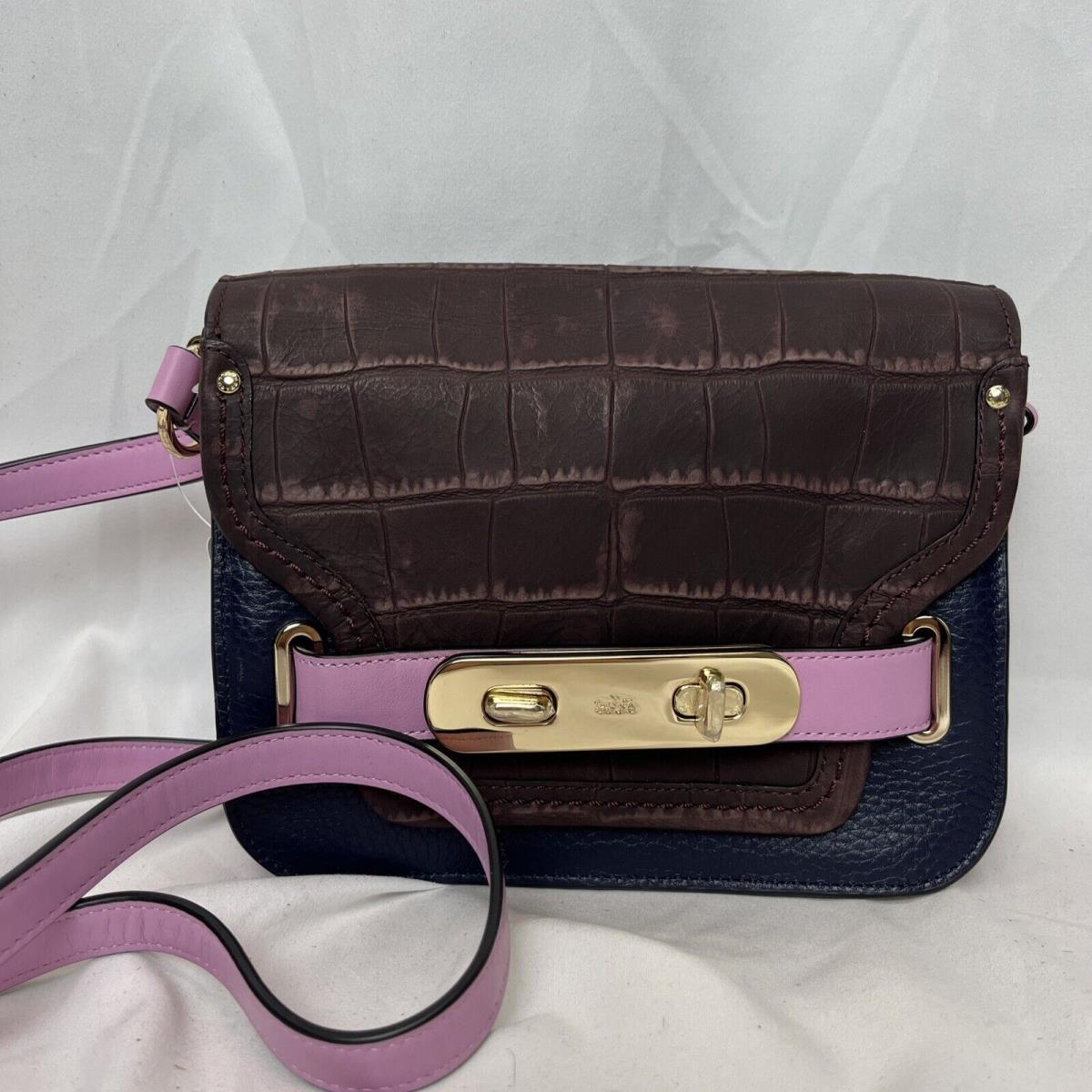 Coach Swagger Colorblock Crossbody Shoulder Bag 35956 Pink Navy