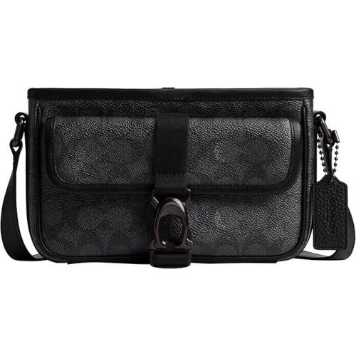 Coach Beck Slim File Crossbody Bag in Signature Canvas Charcoal