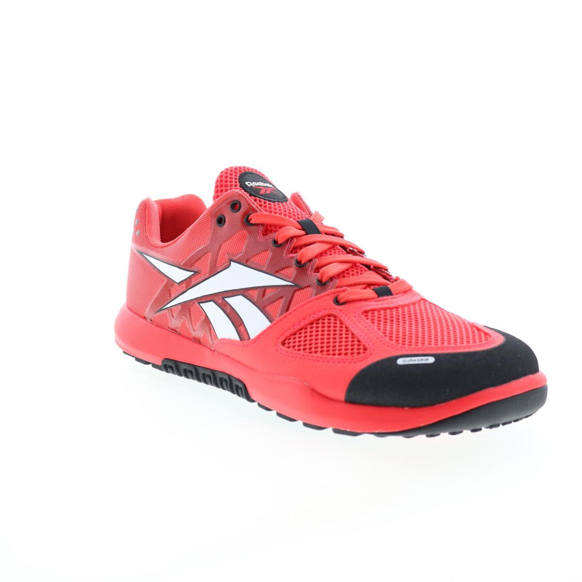 Reebok Nano 2.0 Mens Red Canvas Lace Up Athletic Cross Training Shoes