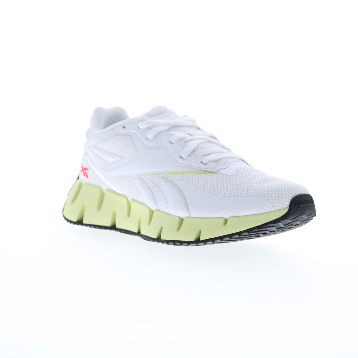 Reebok Zig Dynamica 4 Womens White Canvas Lace Up Lifestyle Sneakers Shoes - White