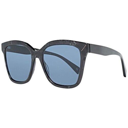 Yohji Yamamoto Grey Shell / Blue Lens Sunglasses 5002-024