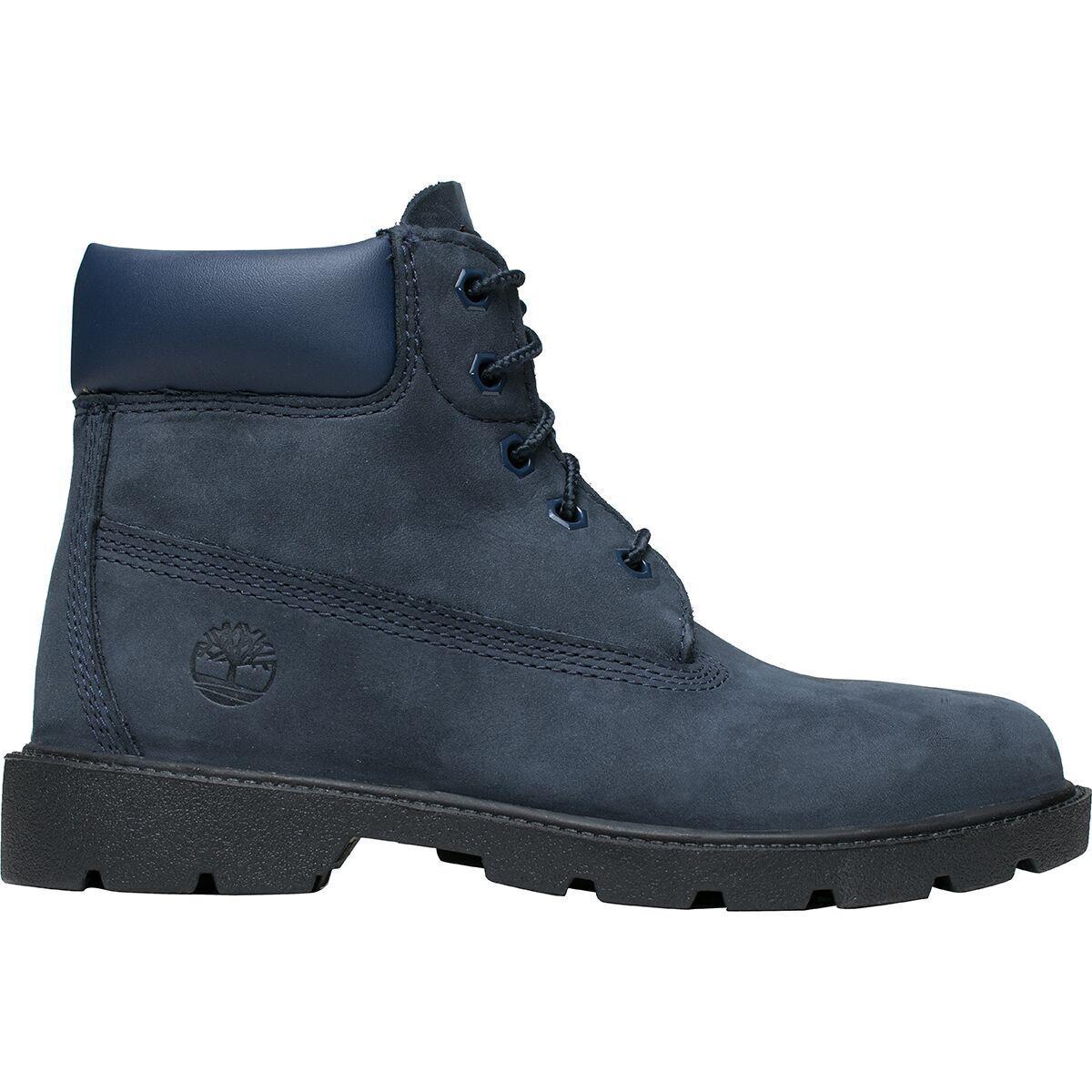 Timberland Classic 6in Waterproof Boot Navy Nubuck Pre School - TB0A2R4S