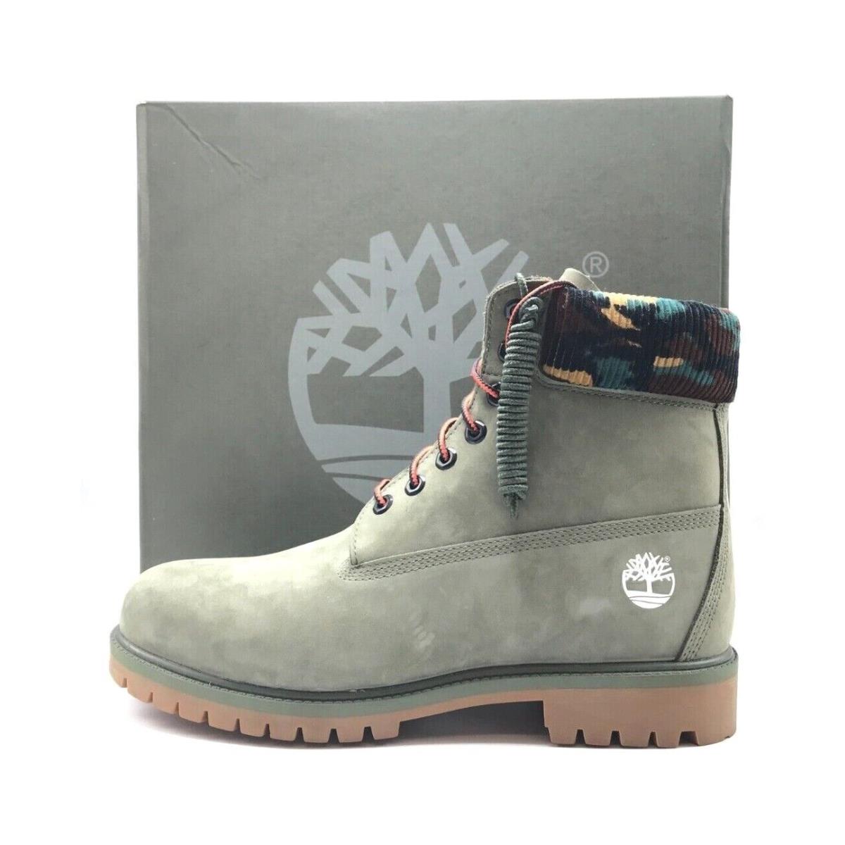 Men Timberland Premium 6-INCH Waterproof Boots DK Green TB0A2KC5 A58 - Green