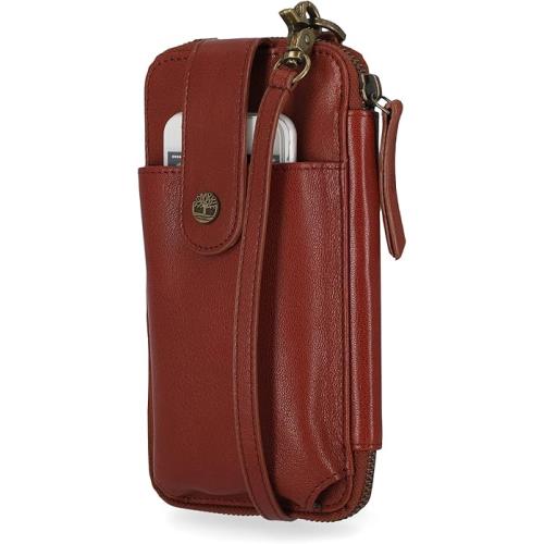 Timberland Women`s Leather Pebble North South Crossbody Wallet Bag