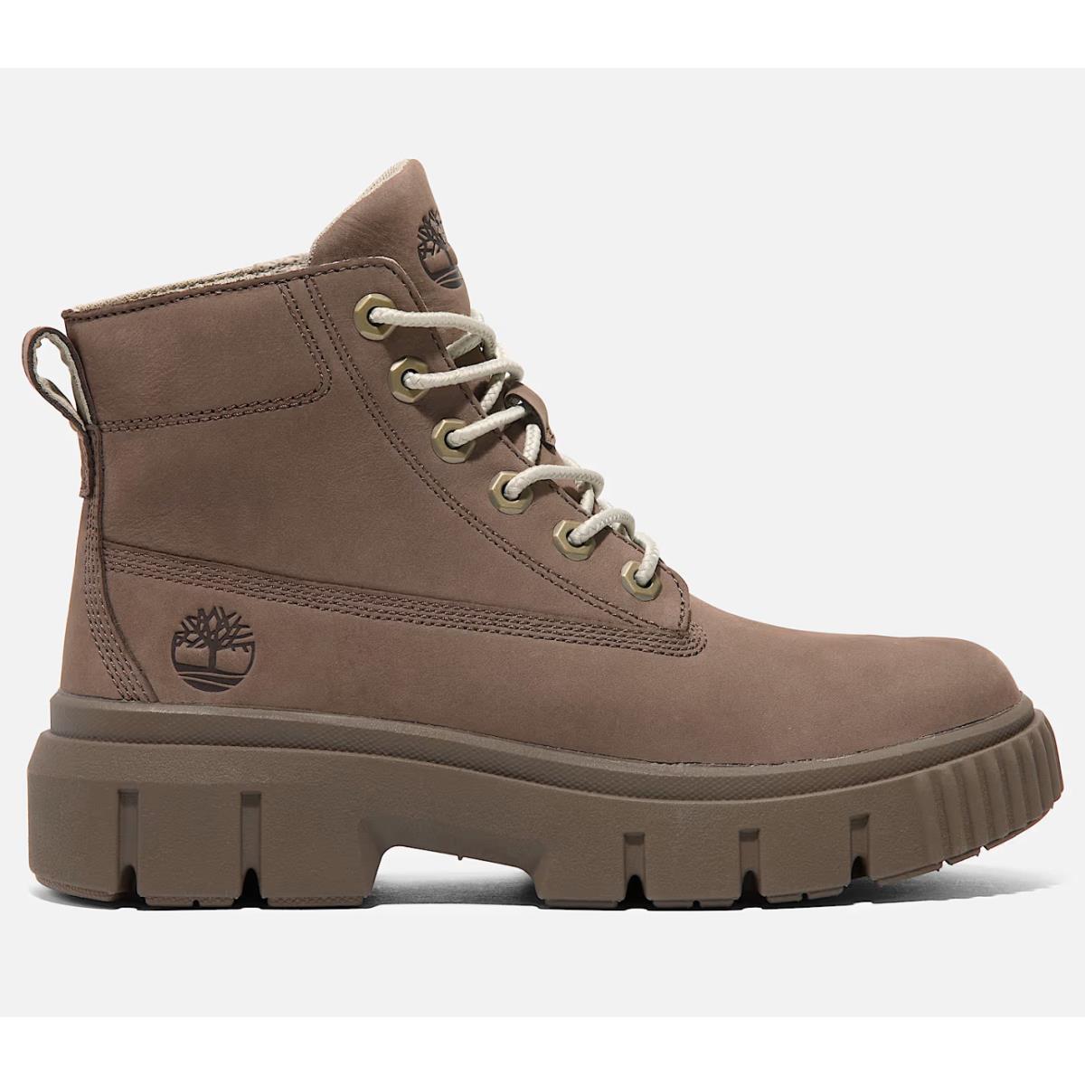 Timberland Greyfield Mid Boots Women`s Brown Nubuck Leather Casual Shoes