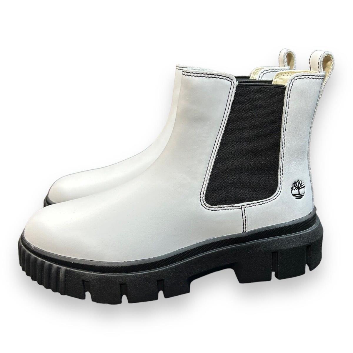 Women`s Timberland Greyfield Chelsea White Full Grain Pull on Boot TBOA5U4TL77 - White