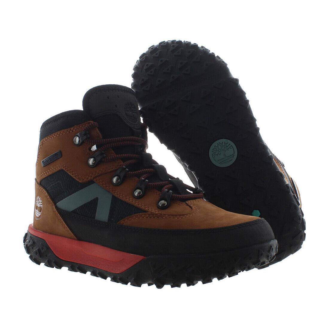 Timberland Greenstride Motion Mid Waterproof Boot GS Boys Shoes Size 5 Color: - Rust Nubuck, Main: Brown