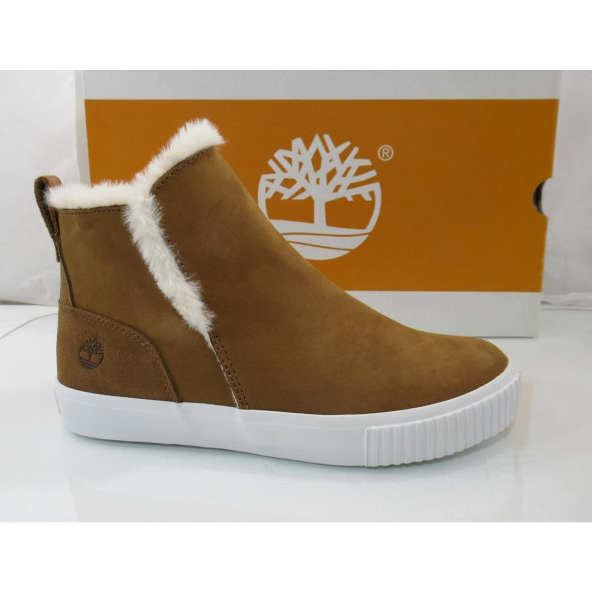 Women`s Timberland Skyla Bay Pull On Warm Line Bootie Medium Brown Nubuck Size 7