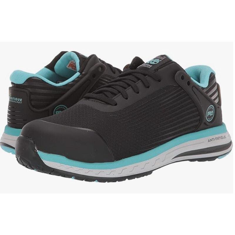 Timberland Women`s Pro Work Sneaker US 6.5 Black Blue Drivetrain Comp-toe