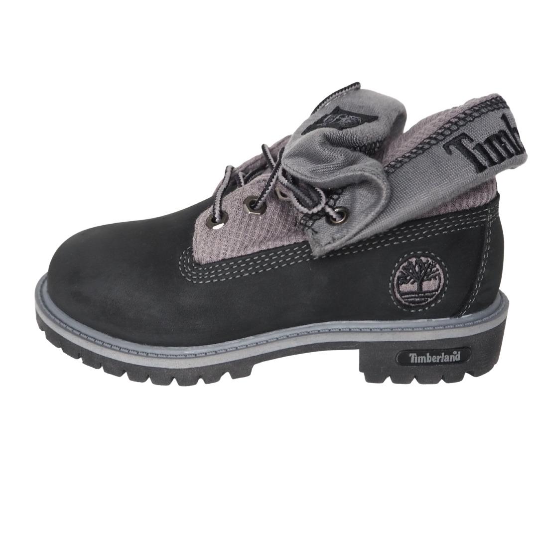 Timberland Boys Roll Top Shoes Boots Thermal 29755 Leather Winter Black Sz 12.5C