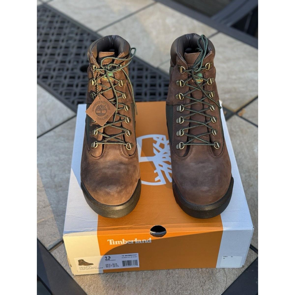 Men s Timberland 6 Inch Waterproof Field Boot Beef Broccoli Brown Olive Sizes