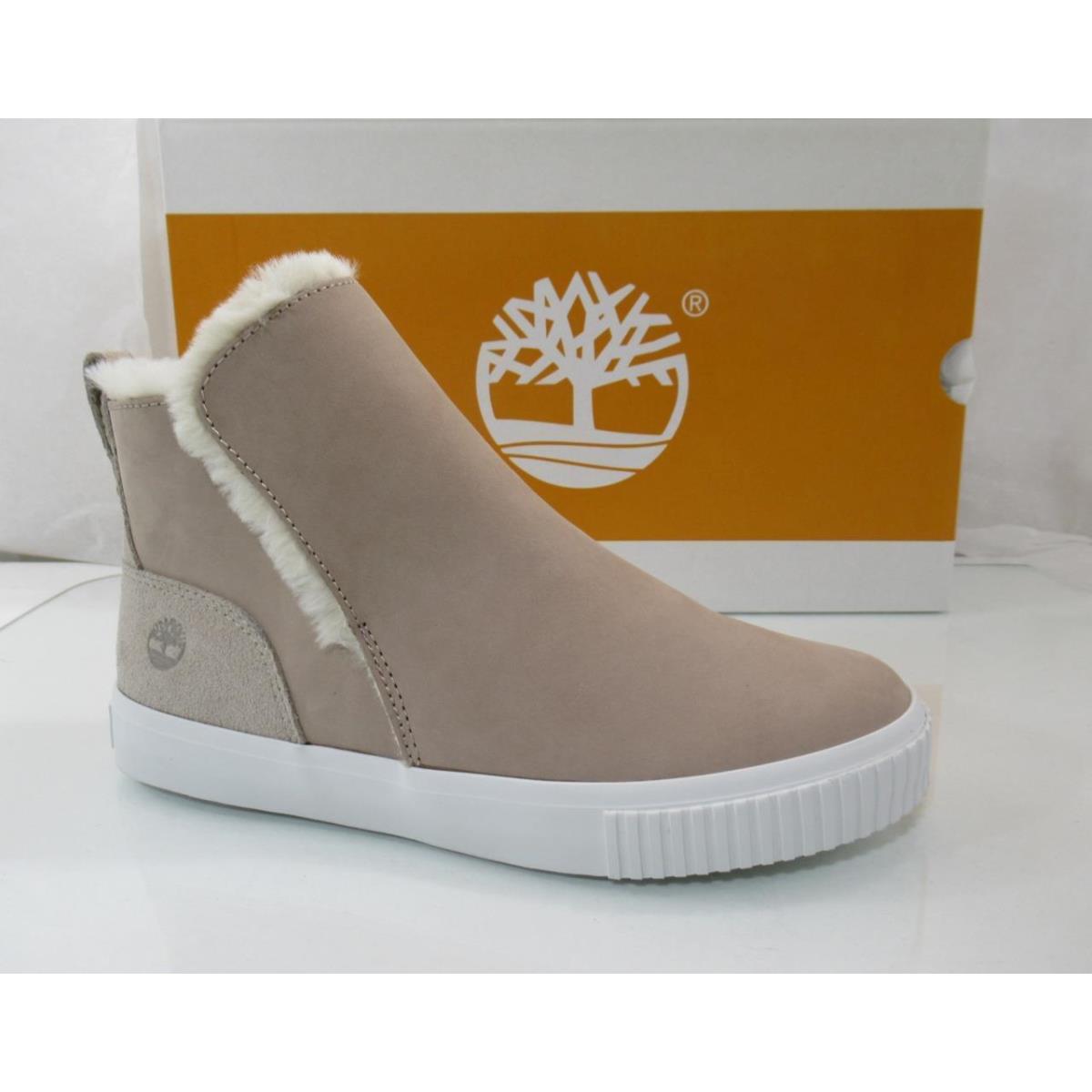 Women`s Timberland Skyla Bay Pull On Warm Line Bootie Light Taupe Nubuck Size 7