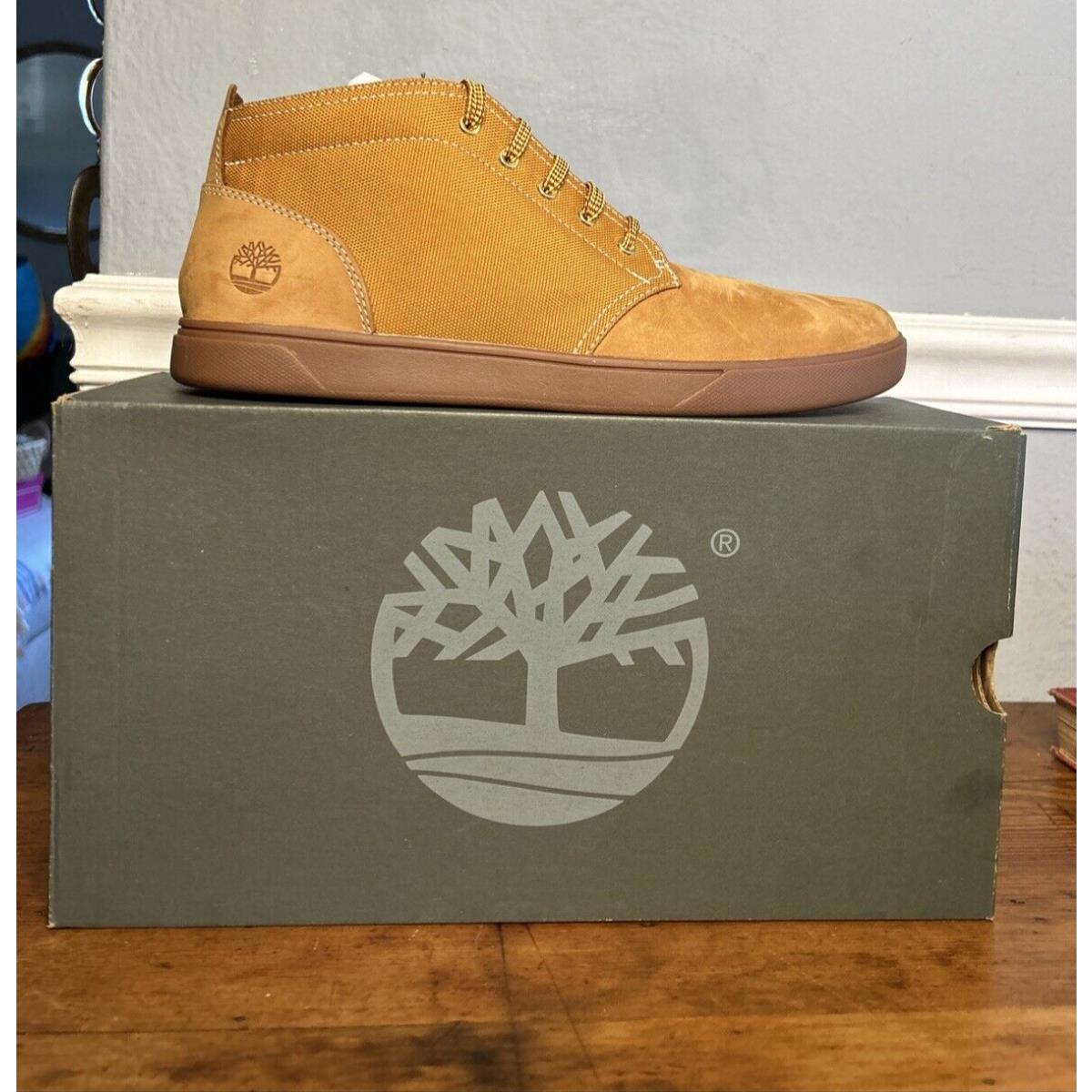 Timberland Groveton Chukka Wheat Brown Nubuck Shoes w Box Men s 10