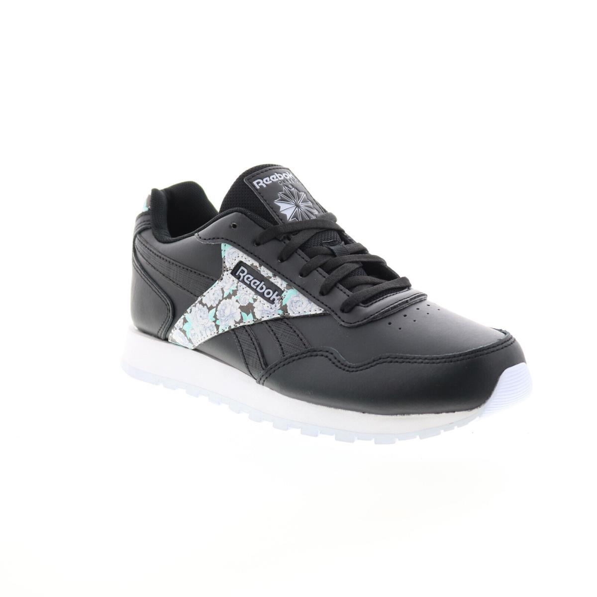 Reebok Classic Harman Run Womens Black Leather Lifestyle Sneakers Shoes 6 - Black