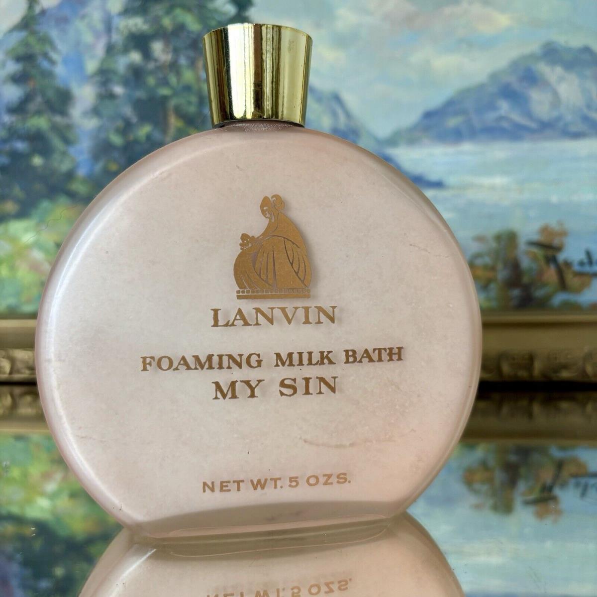 Vintage Lanvin MY Sin Foaming Milk Bath 5 oz Old Stock Glass Bottle