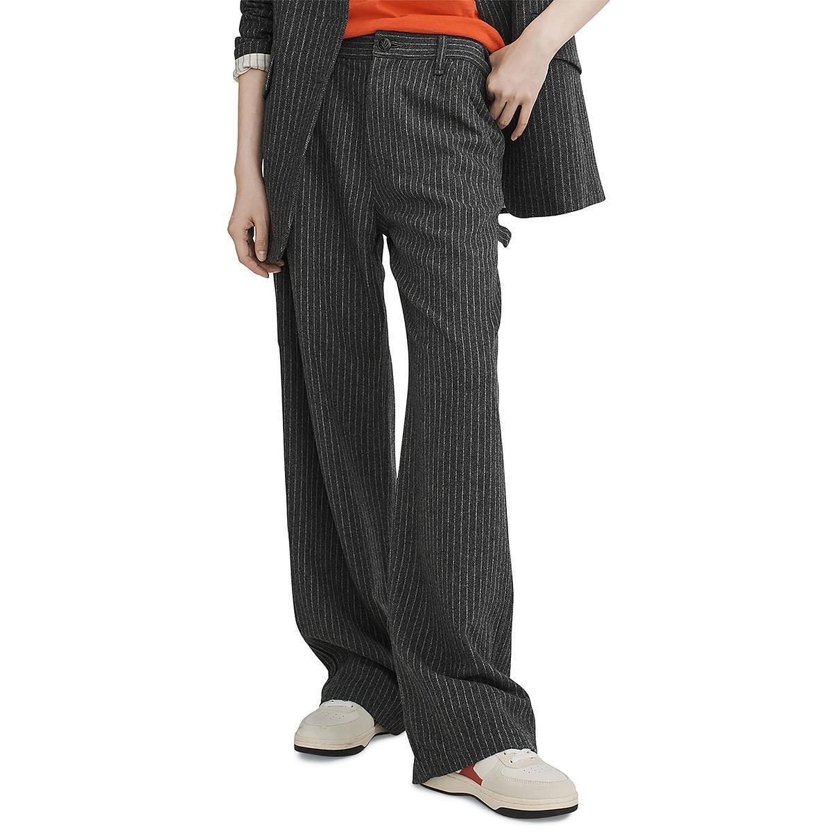 Rag Bone Womens Wool Blend Striped Carpenter Dress Pants Trousers Bhfo 2596