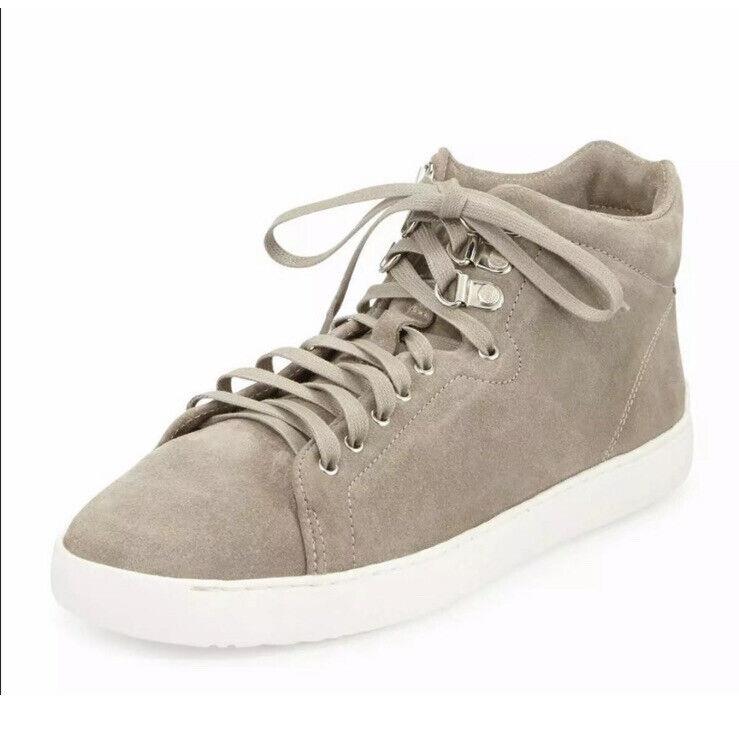 Rag Bone Women`s Kent High Top Sneaker Gray Suede 37.5 US7.5